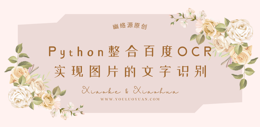 Python整合百度OCR实现图片的文字识别 | 幽络源-幽络源